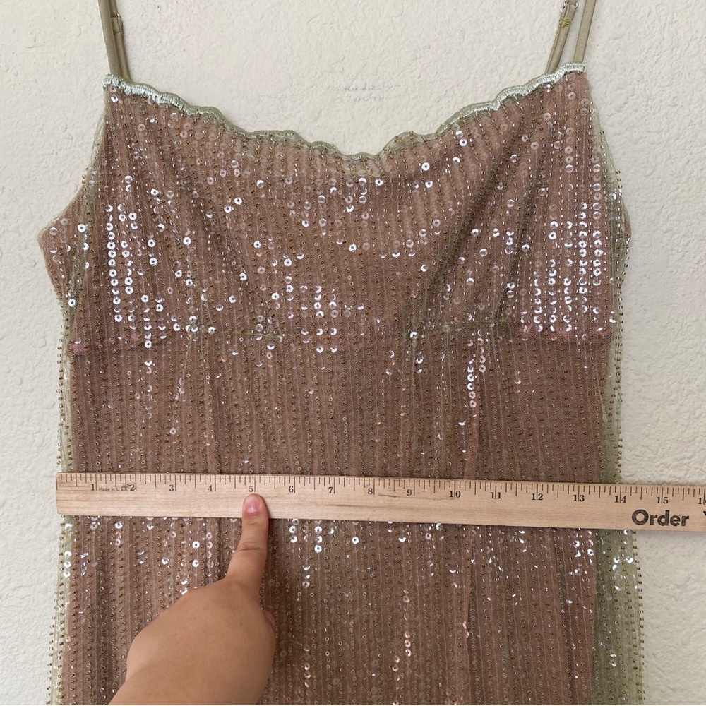 LIMITED EDITION House of CB 'Alondra' Cafe Au Lait Beaded Maxi Dress NWOT size L - Picture 5 of 16